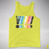 Queer Pride Grunge Exclamation Points Premium Tank Top - Neon Yellow